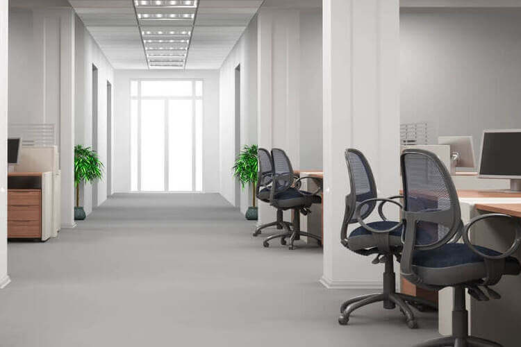 Clean commercial office space in an office building