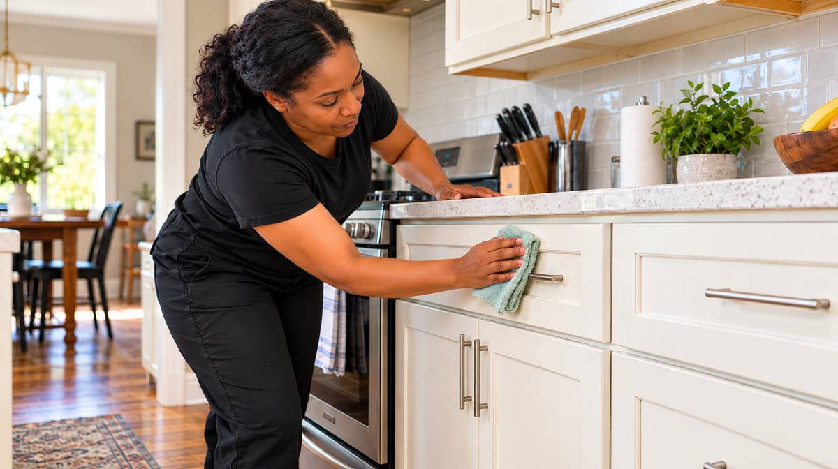 woman-cleaning-modern-kitchen-cabinets